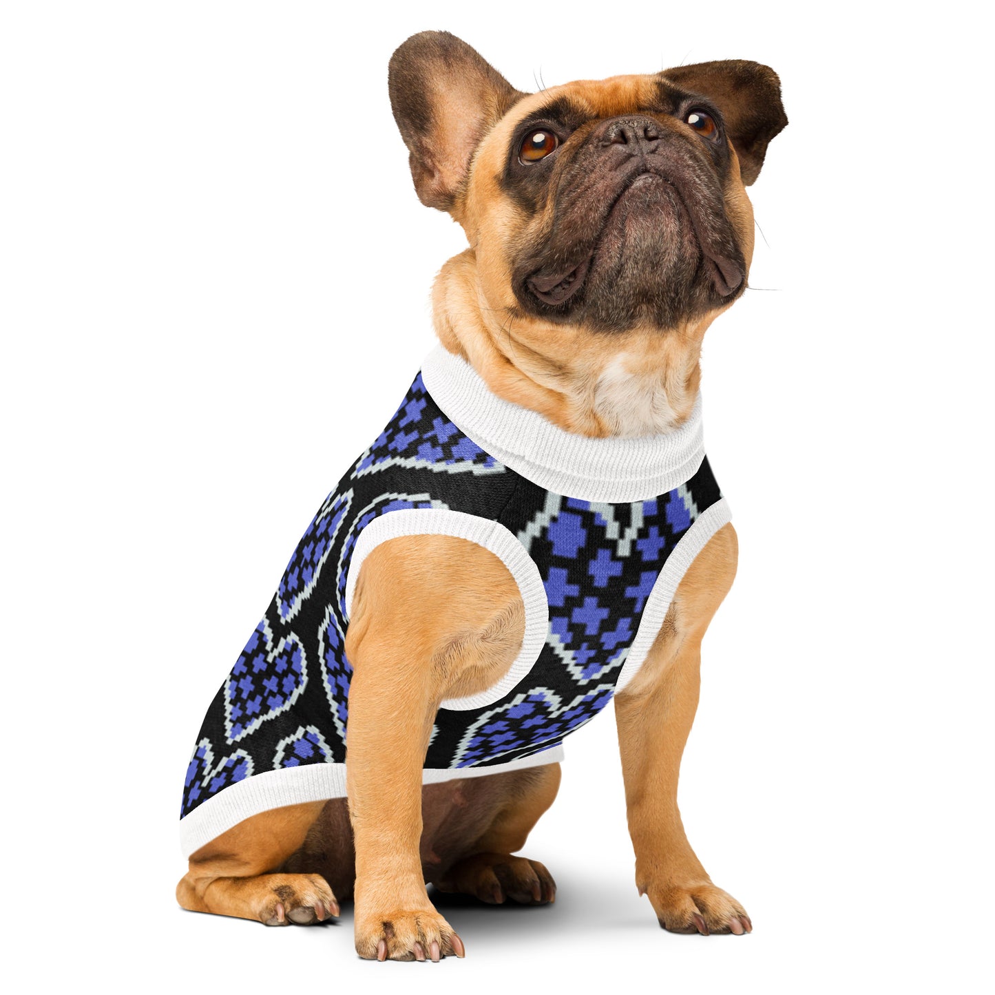 "My heart" Knitted pet sweater