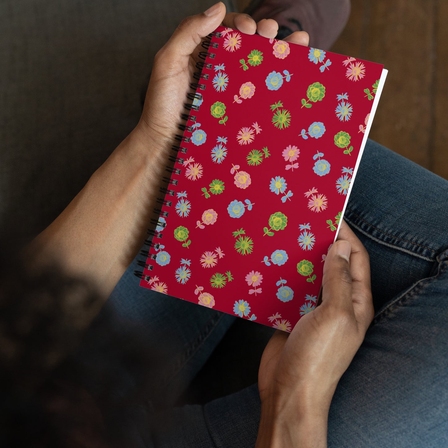 "Three flowers" Spiral notebook
