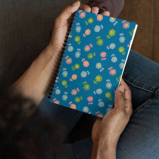 "Three flowers" Spiral notebook