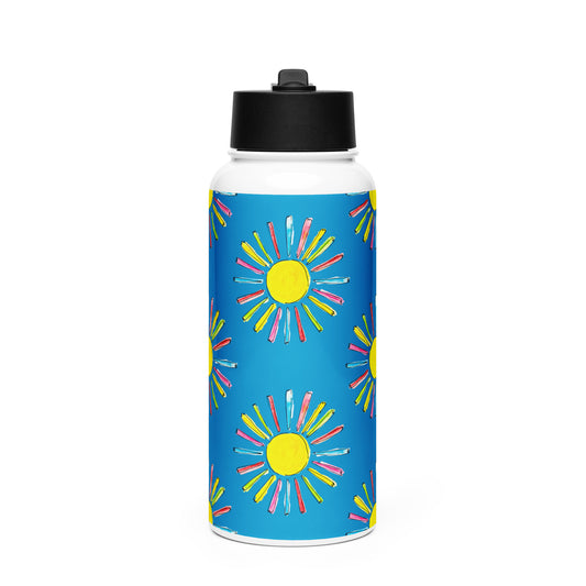 "Rainbowsun"   Hope collection  Stainless steel water bottle with a straw lid