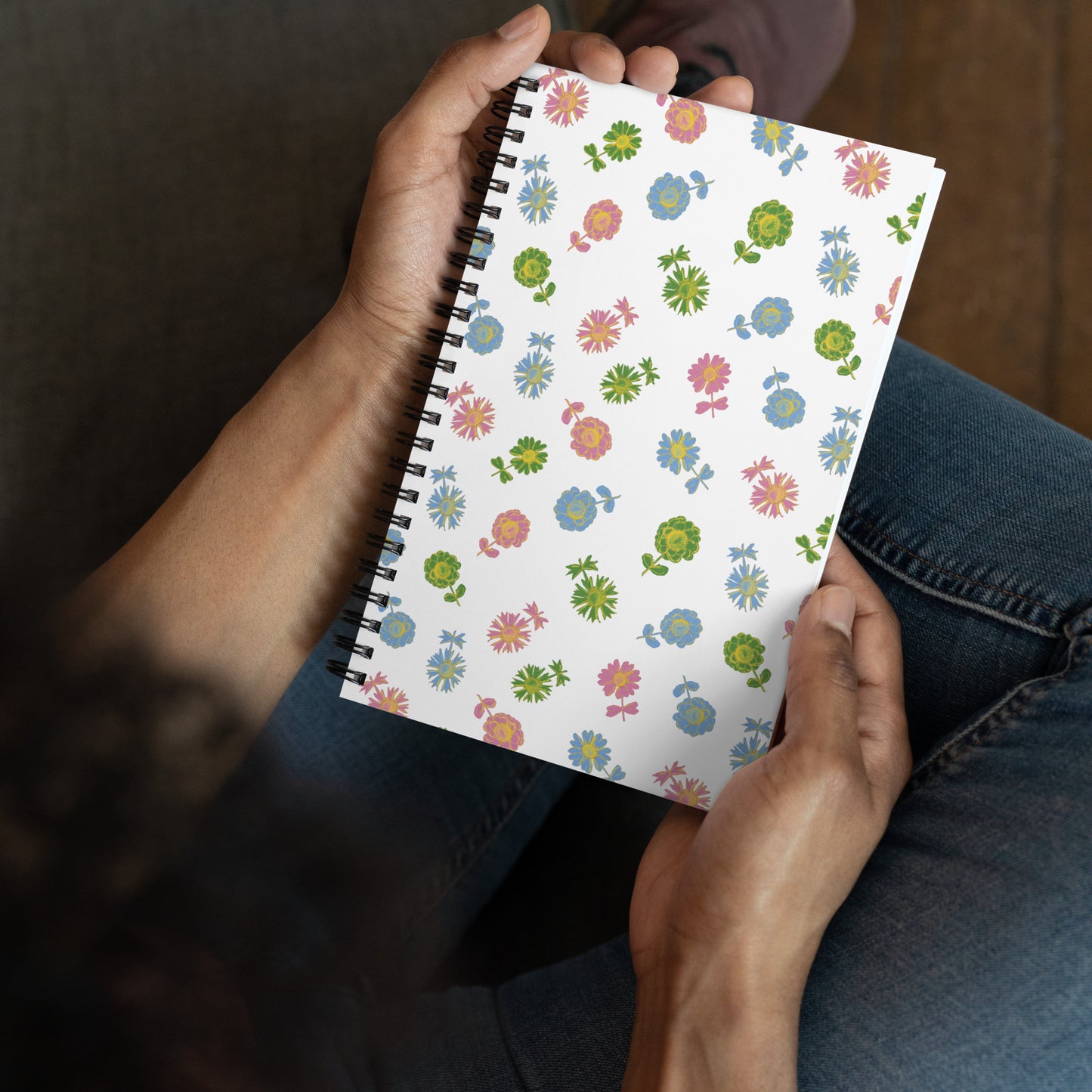 "Three flowers" Spiral notebook